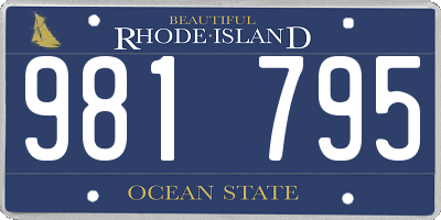 RI license plate 981795