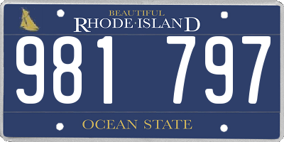 RI license plate 981797