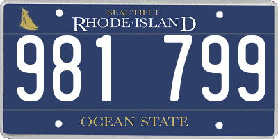 RI license plate 981799