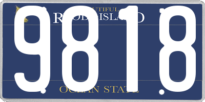 RI license plate 9818