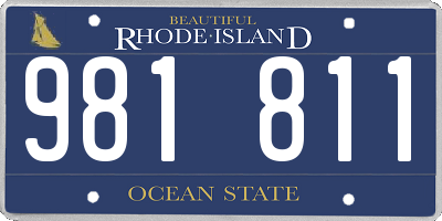 RI license plate 981811