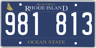 RI license plate 981813