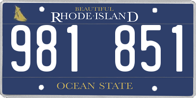 RI license plate 981851