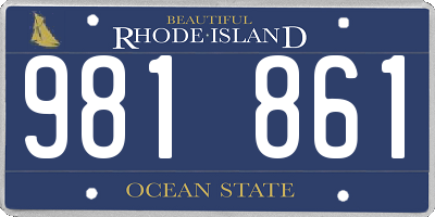 RI license plate 981861