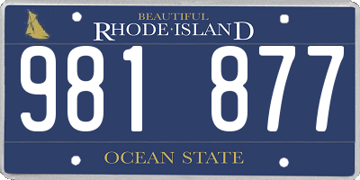 RI license plate 981877