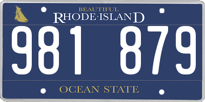 RI license plate 981879