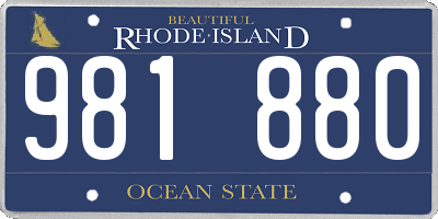 RI license plate 981880