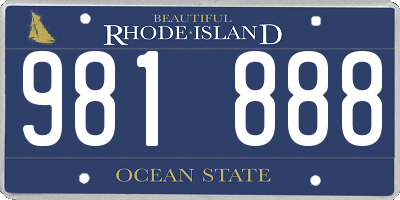 RI license plate 981888