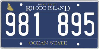 RI license plate 981895