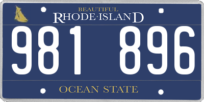 RI license plate 981896