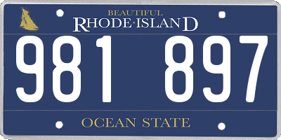 RI license plate 981897