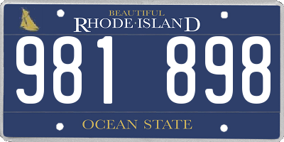 RI license plate 981898