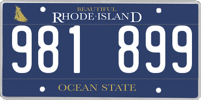 RI license plate 981899