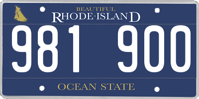 RI license plate 981900