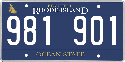 RI license plate 981901