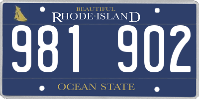 RI license plate 981902