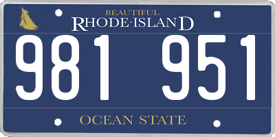 RI license plate 981951