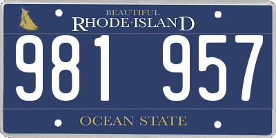 RI license plate 981957