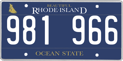 RI license plate 981966