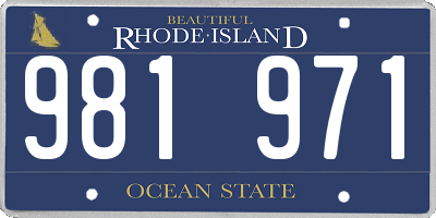 RI license plate 981971