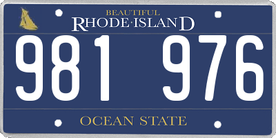 RI license plate 981976