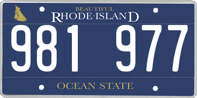 RI license plate 981977
