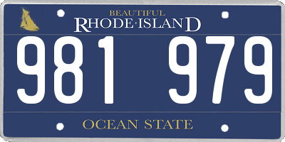 RI license plate 981979