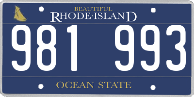 RI license plate 981993