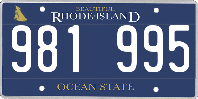 RI license plate 981995