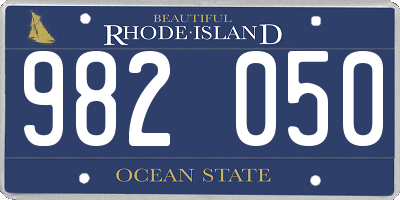 RI license plate 982050