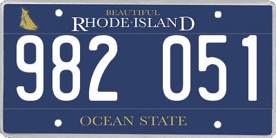 RI license plate 982051
