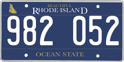 RI license plate 982052