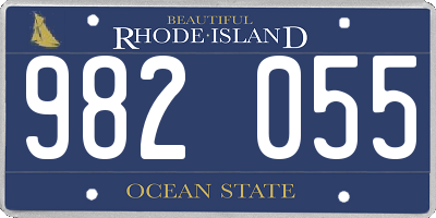 RI license plate 982055