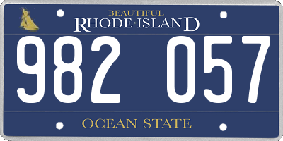RI license plate 982057