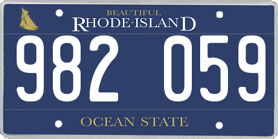 RI license plate 982059