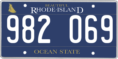 RI license plate 982069