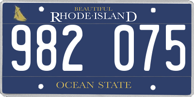 RI license plate 982075