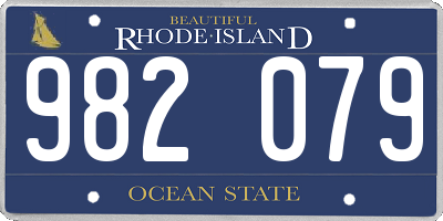 RI license plate 982079