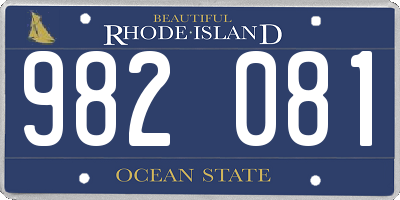 RI license plate 982081