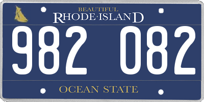 RI license plate 982082