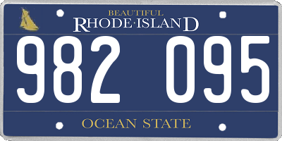 RI license plate 982095