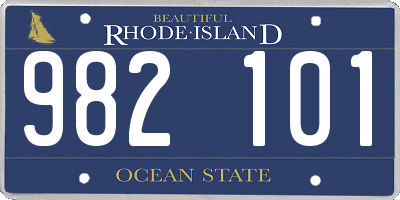 RI license plate 982101