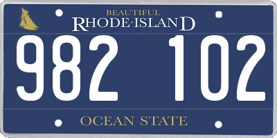 RI license plate 982102