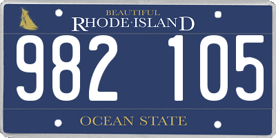 RI license plate 982105