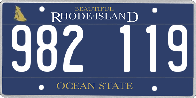 RI license plate 982119