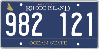 RI license plate 982121