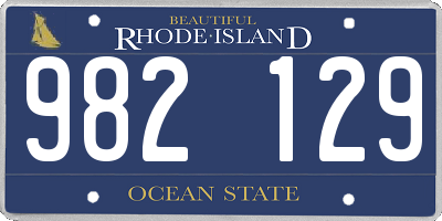 RI license plate 982129