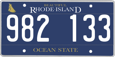 RI license plate 982133