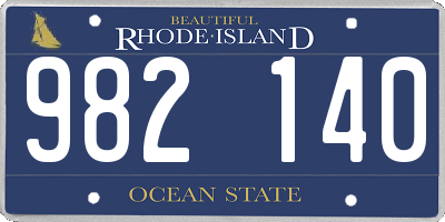 RI license plate 982140