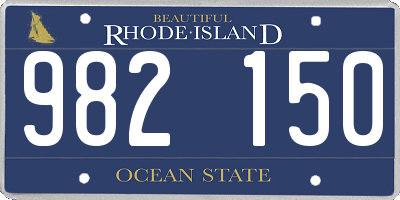 RI license plate 982150